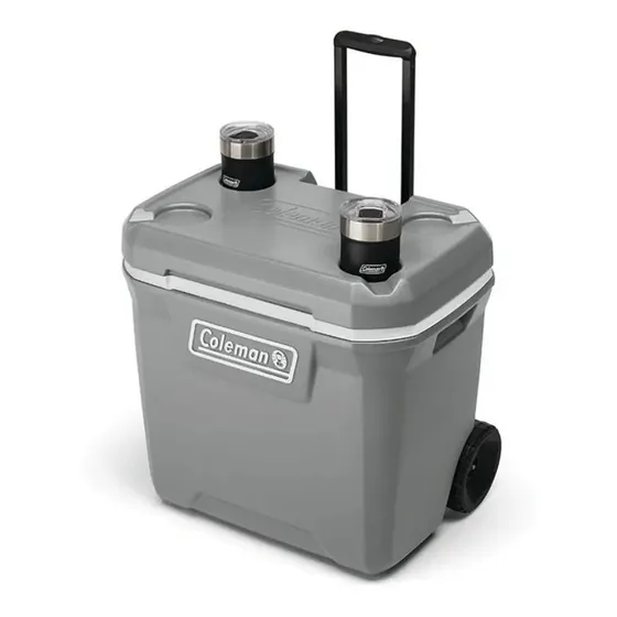 Hielera Con Ruedas Coleman 65 Qts, Color Gris, 101 Latas