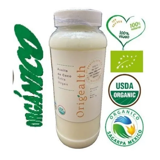 Aceite De Coco Extra Virgen Orgánico Prensado/frío 1000 Ml