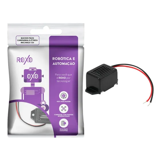 Mini Campainha 12v Buzzer Piezo - Alarme - Sirene