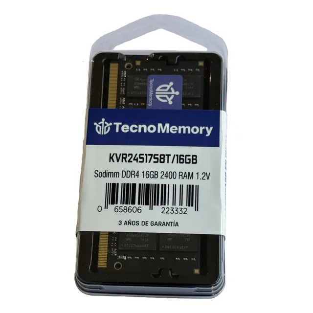 Memoria Ram Tecnomemory Sodimm Ddr4 16gb 2400mhz Kvr24s17s8t