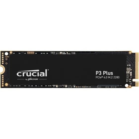 Ssd Crucial P3 Plus De 2 Tb Nvme Gen4 De Até 5000 Mb/s Preto