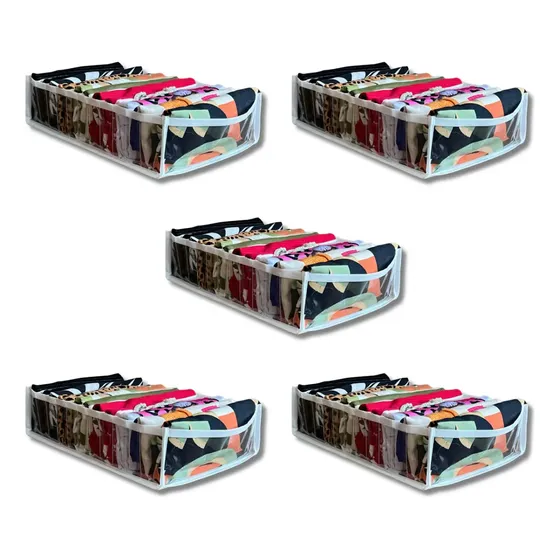 5 Colmeia Organizadora Blusa Camiseta Gaveta Armario Organizador Guarda Roupas Camisas Leggings Fitness Blusinha G Stobaza