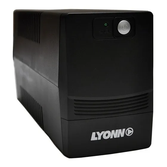 Ups Estabilizador 500va / 300w Lyonn Desire Interactiva Soft Led Usb 4 Tomas Color Negro