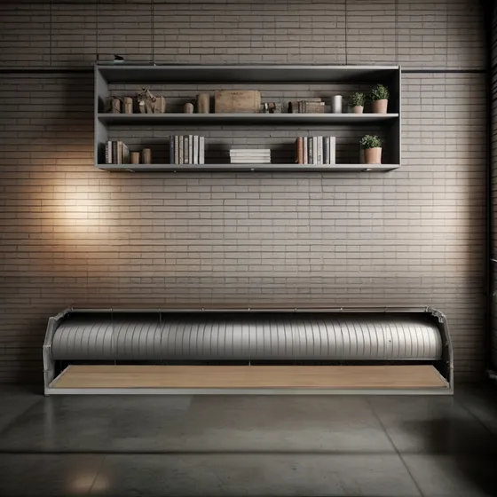 Prateleira Nicho Zinc Grid Retro 10x60x18cm Rustico Tok Stok