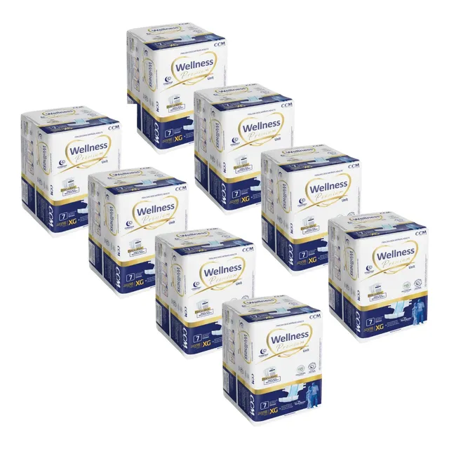 Fralda Geriátrica Noturna Wellness Premium Xg - Kit 8 Pacts 