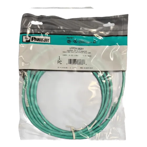 Patch Cord Panduit Categoria 5e 3m Verde C/nfe