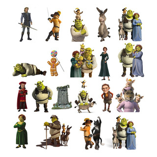 20 Centros De Mesa Shrek Y Amigos De 30cm 20 Centros De Mesa Shrek Y Amigos De 30cm