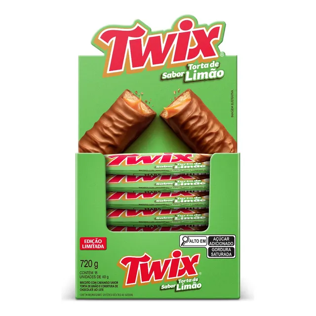 Chocolate Twix Torta De Limão Display 18undx40g Masterfoods