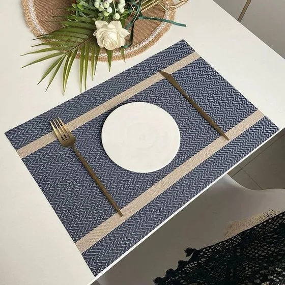 Individuales Mesa Pvc Rectangulares Elegantes 45x30cm X 6un