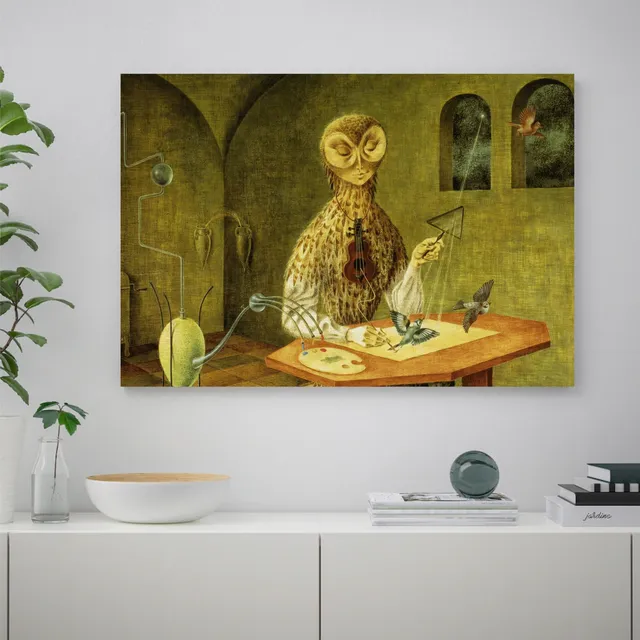 Cuadro Bastidor 27x42 Remedios Varo La Creación De Las Aves