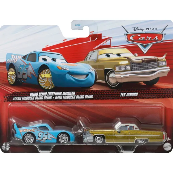 Pack C/ 2 Carrinhos Carros Disney Pixar Metal 1/55 - Mattel