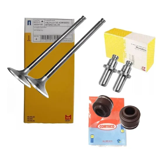 Crf230 Valvula Adm E Esc Metal Leve + Guias+ Retentores