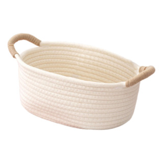 Cesta De Almacenamiento Tejida Con Cuerda De Algodón, S Cesta De Almacenamiento Tejida Con Cuerda De Algodón, S