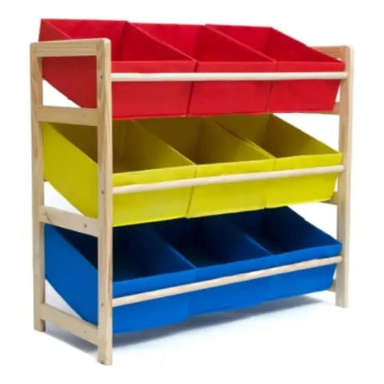 Estantería Infantil Para Juguetes, Organizador Infantil Para Libros Y Vestidos, 9 Cajas De Almacenamiento No Tejidas,para Dormitorio, Salón