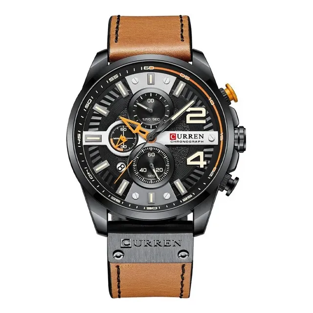 Curren Reloj Original Hombre Cronógrafos Fecha Pulso Cuero