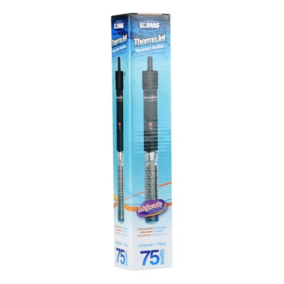Calentador Termostato Para Pecera Sumergible Thermojet 75 W