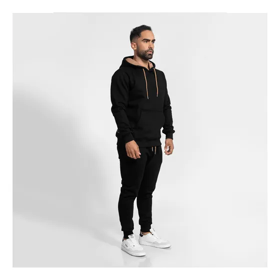 Conjunto Buzo De Algodón Polera Y Jogger Negro Para Hombre