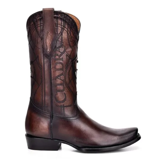 Botas Cuadra De Piel Genuina De Bovino Caballero Mod. 1j1nrs