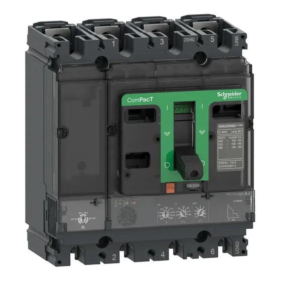 Interruptor Compacto Termica 4x 250a 36k Schneider C25f42d25
