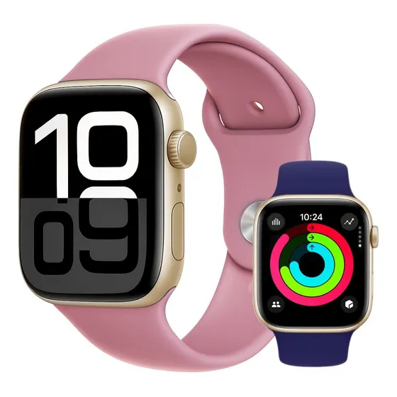 Reloj Inteligente Ismart 2 Correas Rosa Y Azul Puedes Contestar Y Ver Mensajes