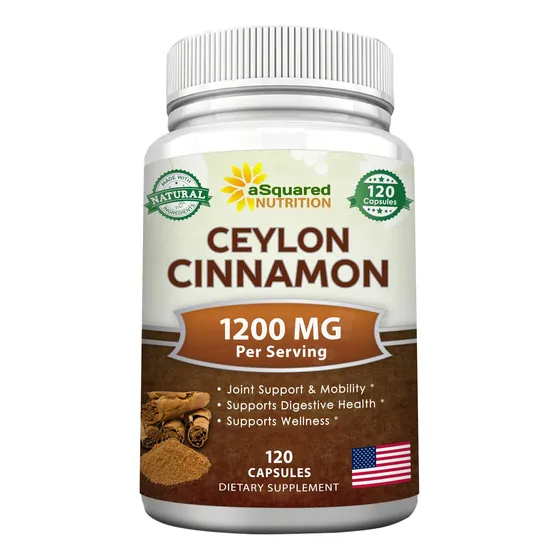 Suplemento Asquared Nutrition, Canela De Ceilán, 1200 Mg, 12