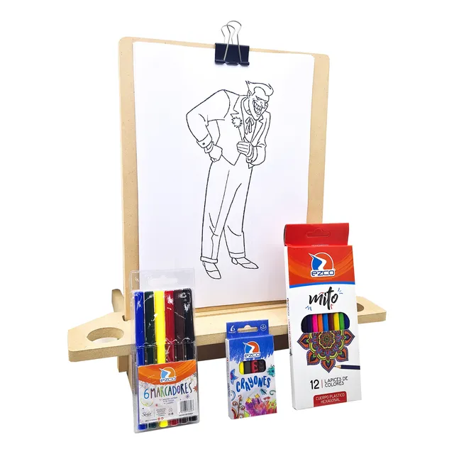 Atril Simple Kit Arte Niños Set Infantil Personajes 