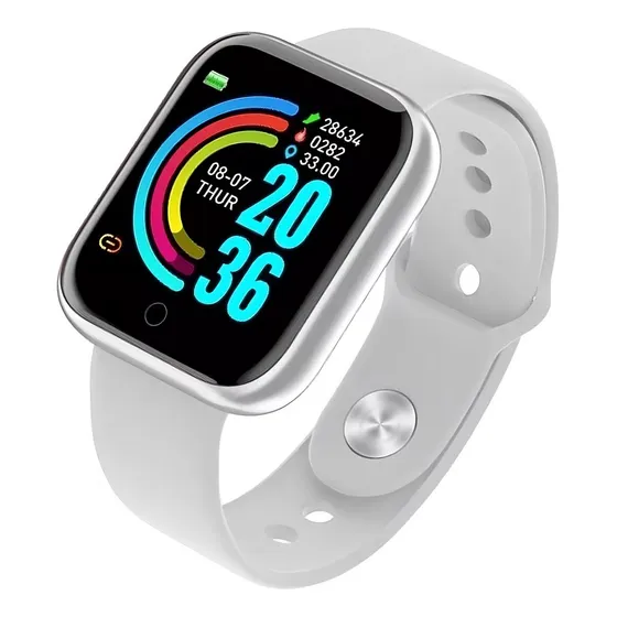 Relógio Smartwatch Android Ios Inteligente Bluetooth Branco