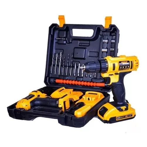 Juego Herramientas De 19pzs + Taladro Recargable Inalambrico