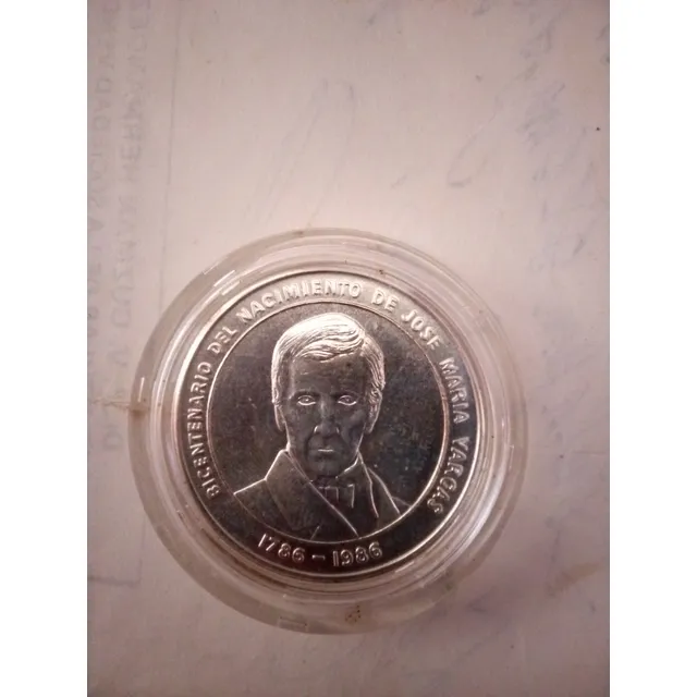 Moneda De Plata Bicentenario De José María Vargas