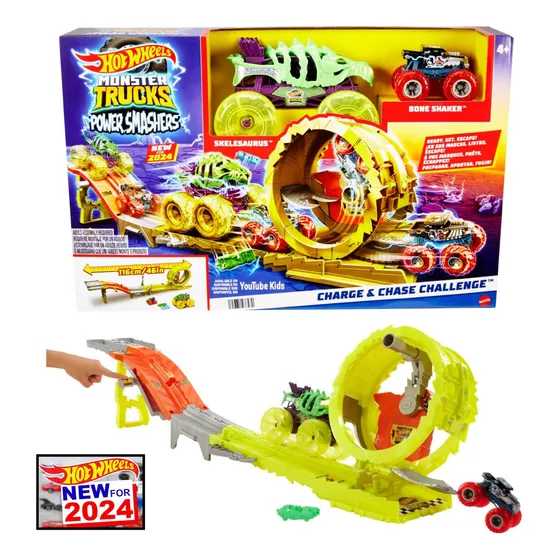 Pista Carritos Monster Truck Power Smashers 2024 Hot Wheels
