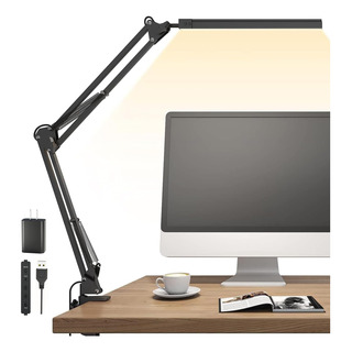 Lámpara De Escritorio Led Con Brazo Ajustable, Pinza, 3 Modo Lámpara De Escritorio Led Con Brazo Ajustable, Pinza, 3 Modo