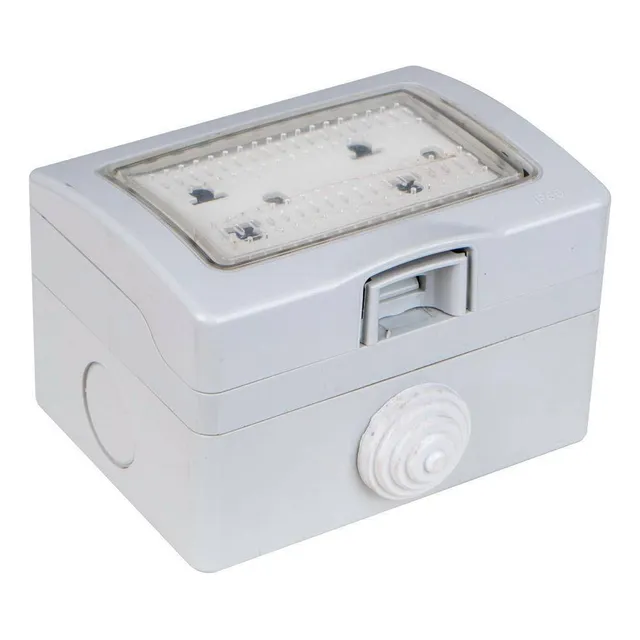 Placa Adosable Hidrobox + Toma Doble