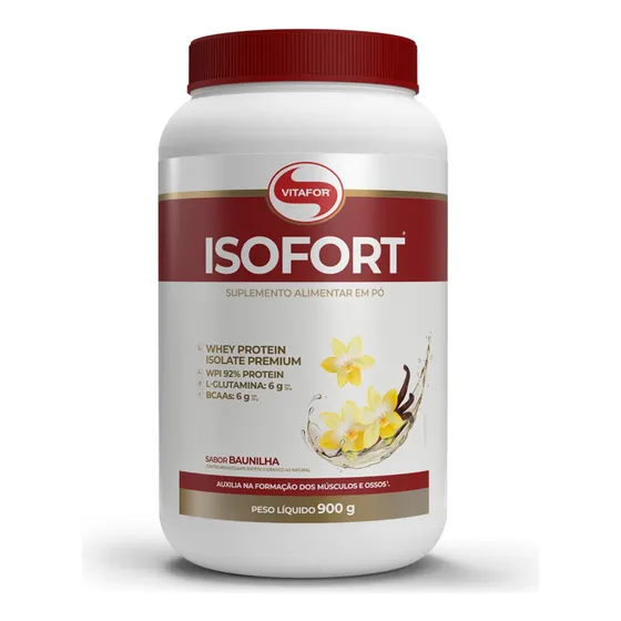 Whey Protein Isolado Isofort 900g Vitafor - Todos Os Sabores