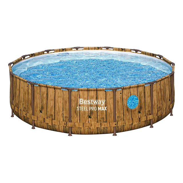 Alberca Estructural Bestway Steel Promax Redonda 4.27 X 1.07 Color Marrón Claro Steel Pro Max