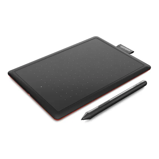 Mesa Digitalizadora One By Wacom CTL472, Pequena, Cor Preto e Vermelho