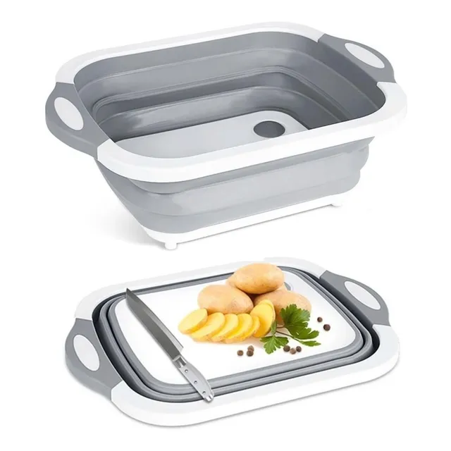 2 Tabla De Picar Plegable Y Escurridor Multifuncional Cocina