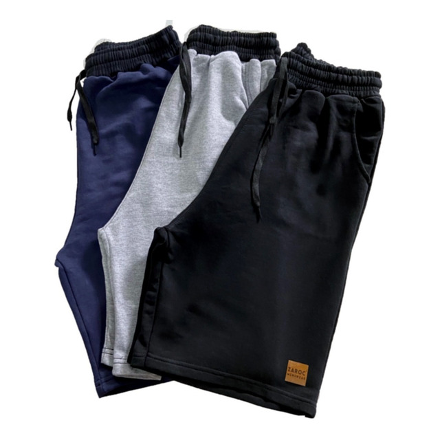 Kit 3 Bermudas Shorts Moletom Masculina Academia By Zaroc Kit 3 Bermudas Shorts Moletom Masculina Academia By Zaroc