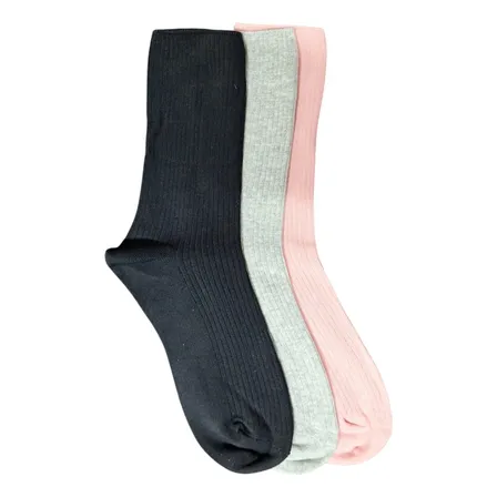 X6 Calcetin Calceta De Algodon Para Mujer - Puño Antipresion