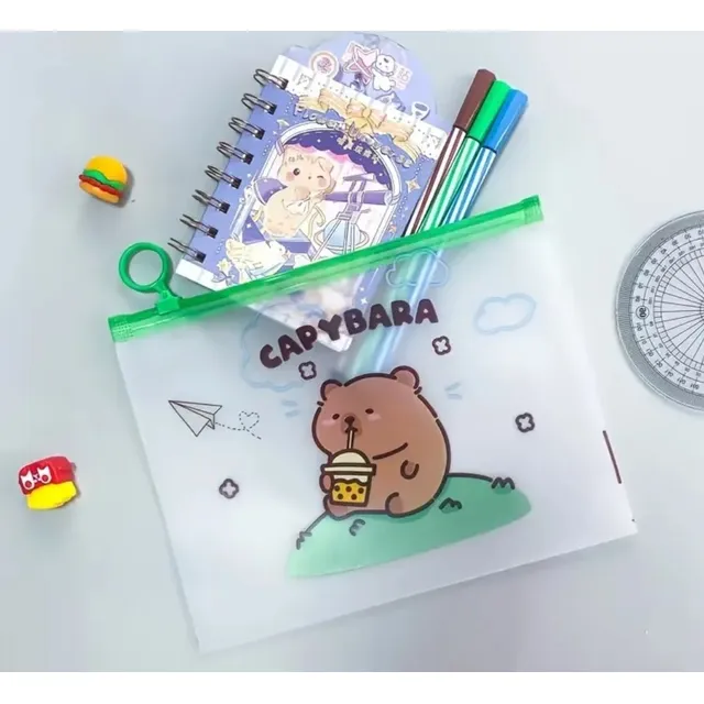 Organizador Plástico Tipo Sobre/cartuchera/capibara/chigüire
