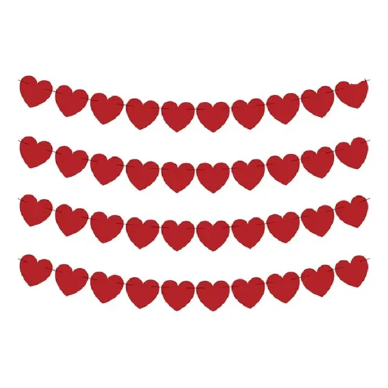Guirnalda San Valentín Decoración San Valentín Corazón X 4 U