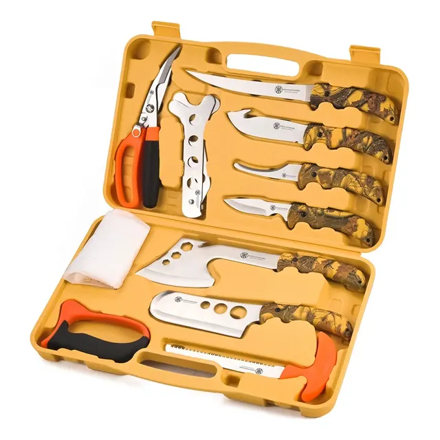 Juego De Cuchillos Para Caza Pasteles Knine Outdoors