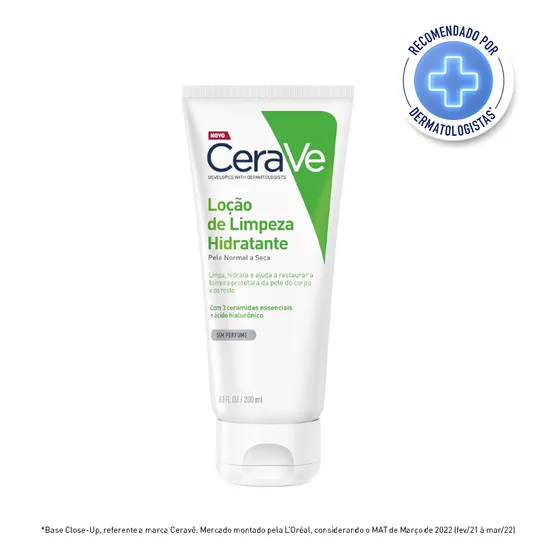 Cerave Loção de Limpeza Hidratante De Banho Sem Espuma 200ml