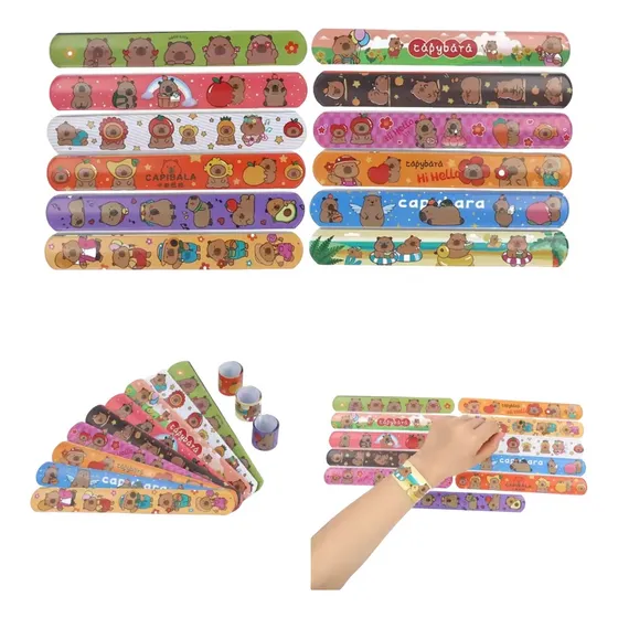 Pulseras Enroscables Capibara  Pack 12 Un. Cumpleaños