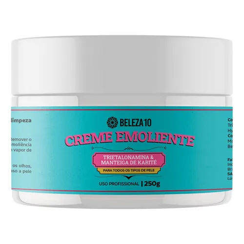 Creme Emoliente Extração 250g Beleza10 Momento de aplicação Dia/Noite Tipo de pele Todo tipo de pele