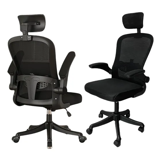 Hosu B4 Silla Escritorio Ergonómica Oficina Ejecutiva Giratoria Secretarial Color Negro Material Del Tapizado Tela De Malla Negra