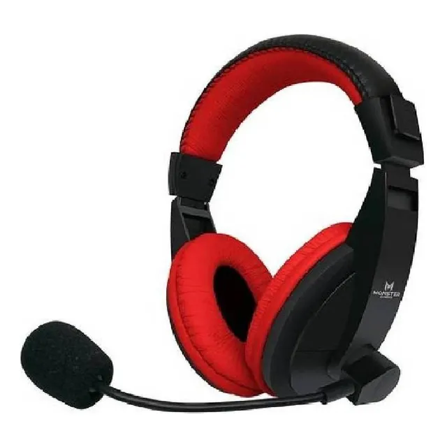 Audifonos Gamer Monster Games Loud Rojo Jack 3,5mm