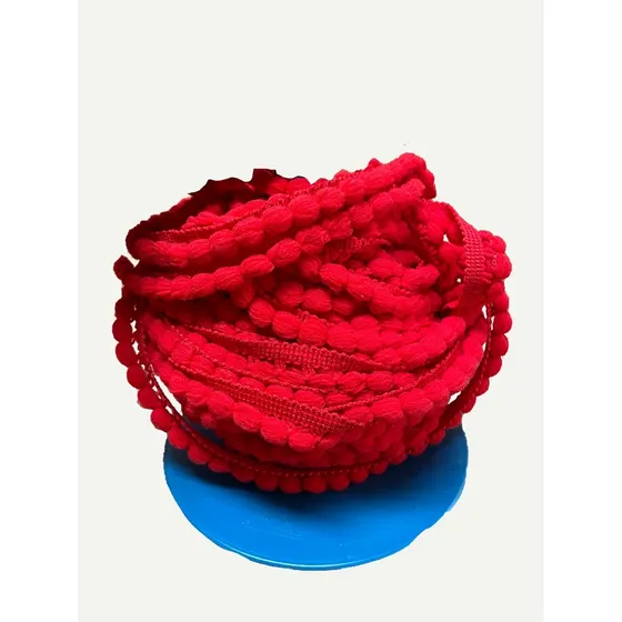 Pompones Para Costura  Decorativos Color Rojo 