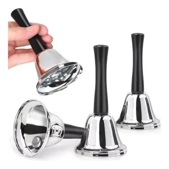 Sino De Mesa Com Cabo Inox Sineta Campainha Recepção