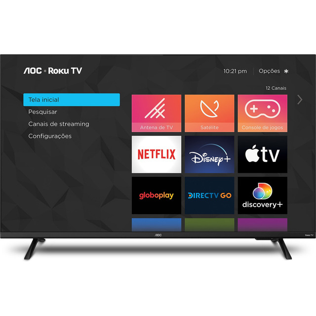 Smart Tv 43'' Full Hd Com Roku Tv 43s5135/78g Aoc Bivolt