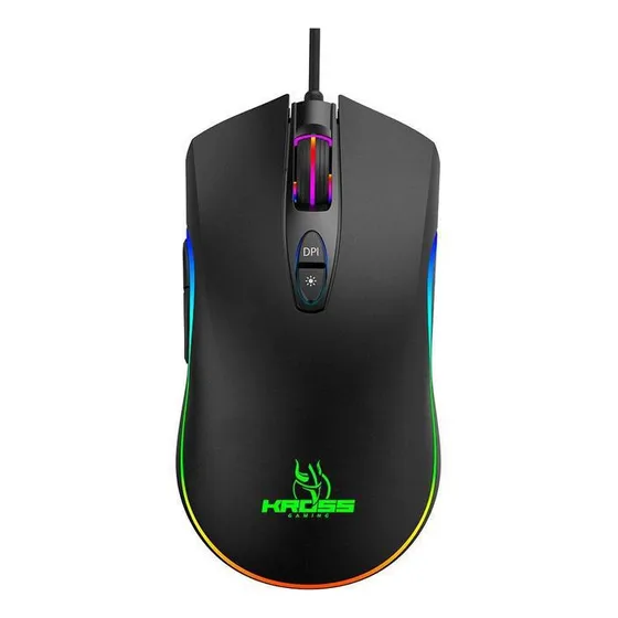 Mouse Gamer Gungnir 4800dpi 7botões Kross Elegance Ke-mg125 Cor Preto